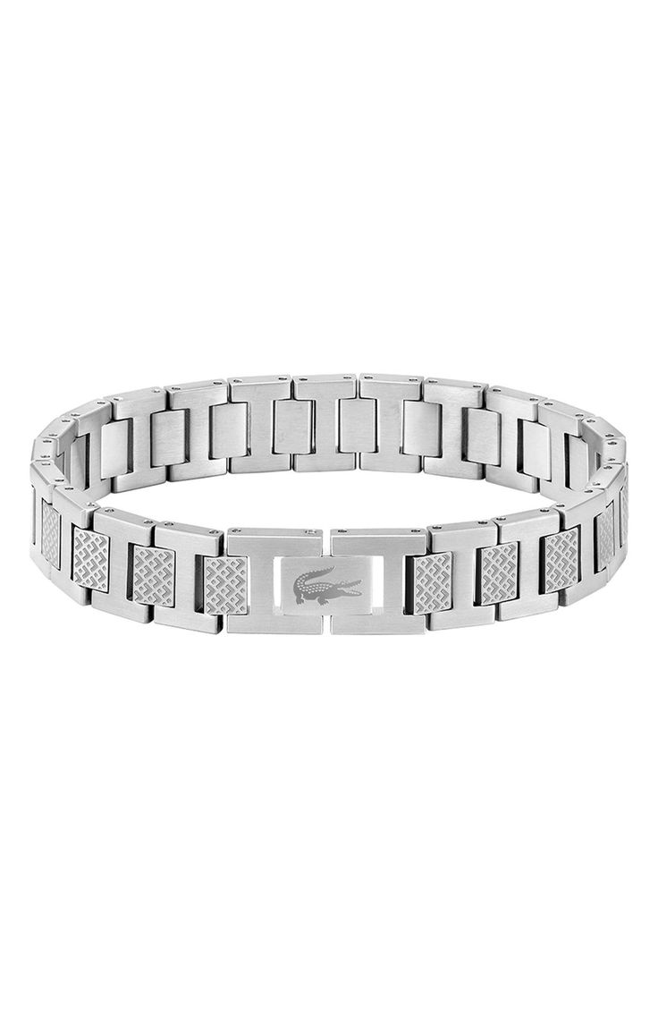 Lacoste Men’s Metropole Bracelet in Silver at Nordstrom